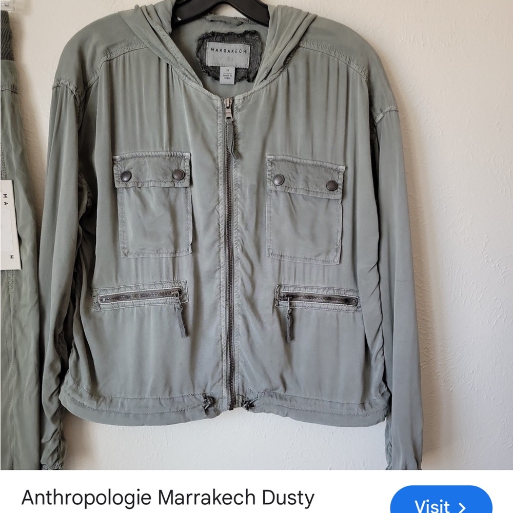 Marrakech Dusty Sage Hooded Utility Jacket - Women